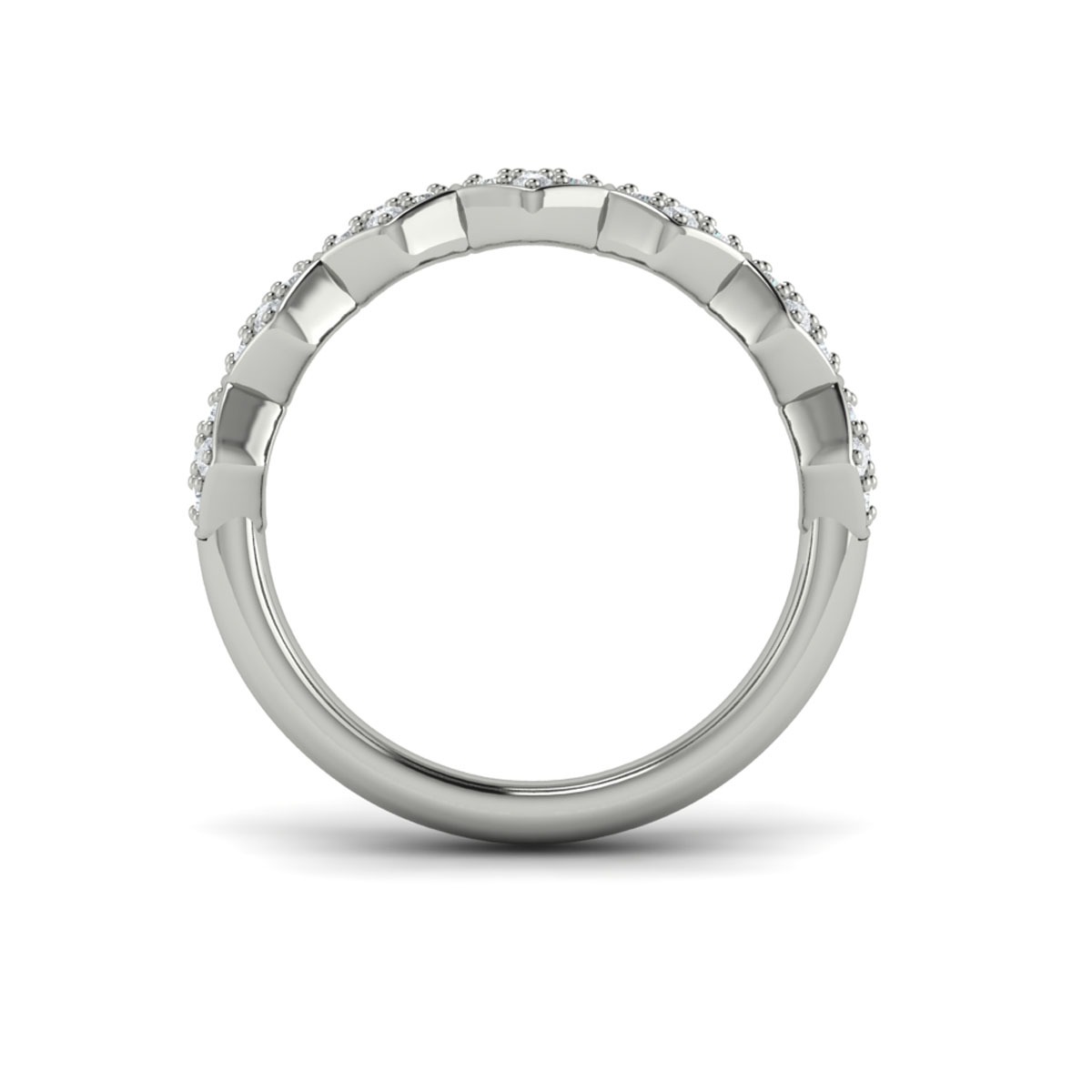 Diamond Cluster Honeycomb Ring