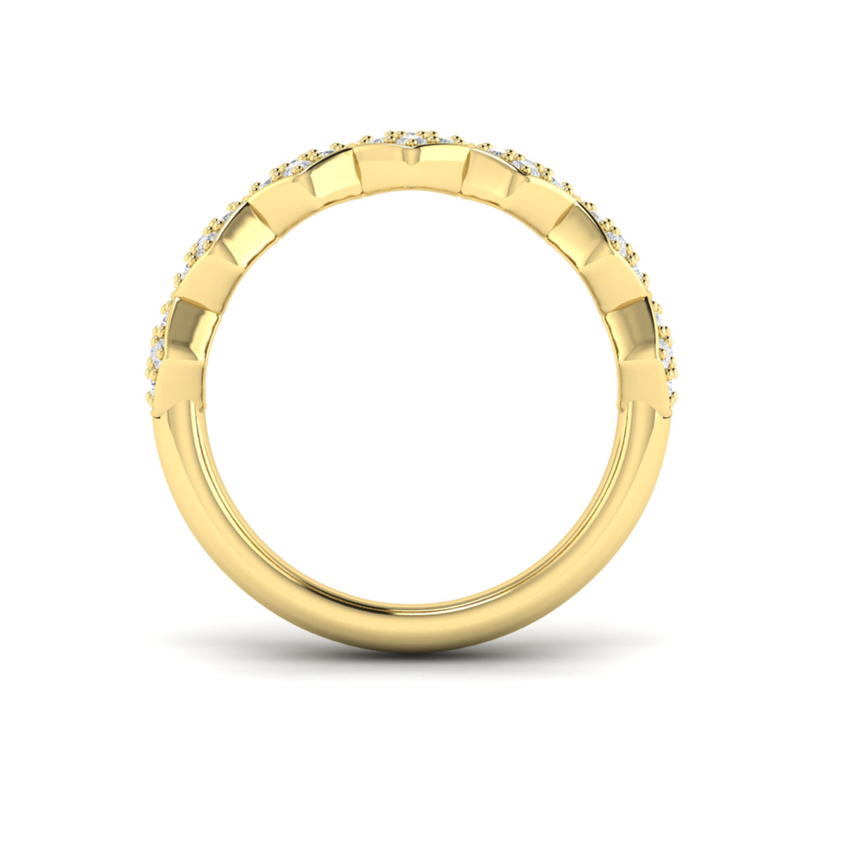 Diamond Cluster Honeycomb Ring