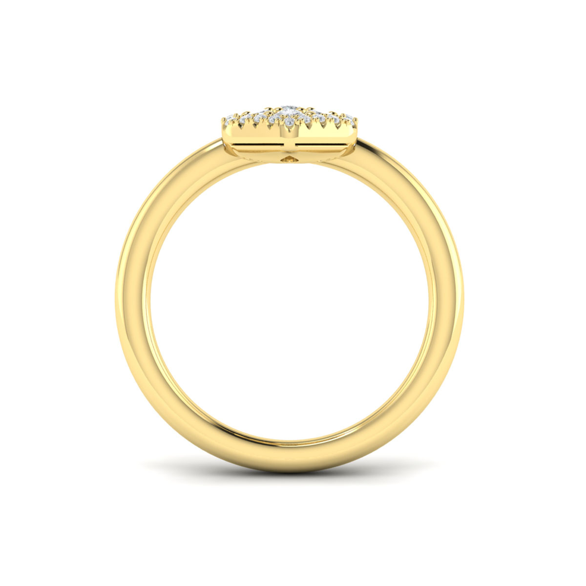 Diamond Cluster Single Honeycomb Ring