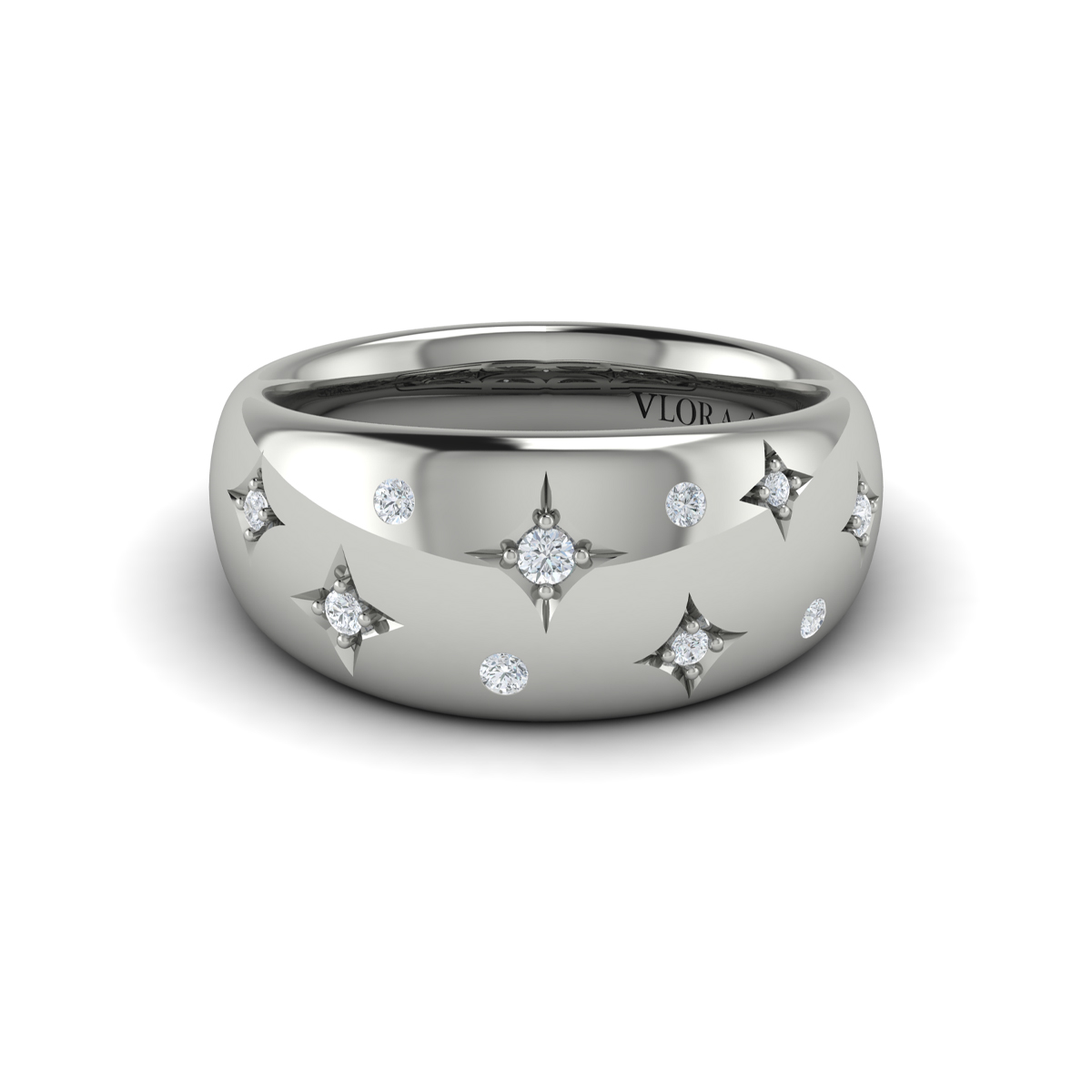 Diamond Vlora Star Dome Ring