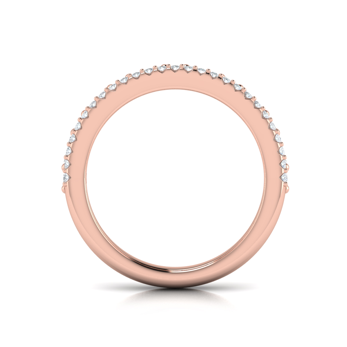 Diamond and Diamond Baguette Two Row Ring