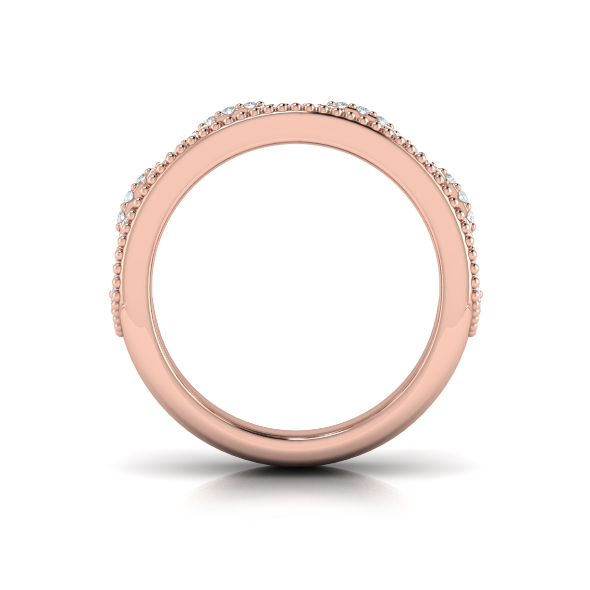Diamond Open Honeycomb Link Ring