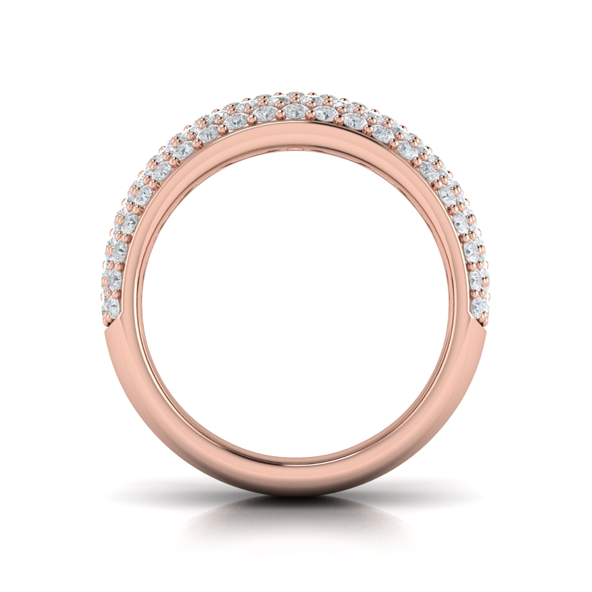 Diamond Multi-Row Statement Ring