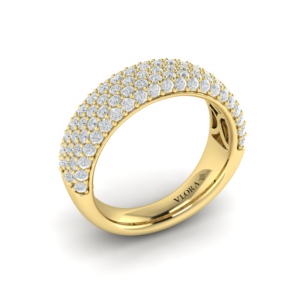 Diamond Multi-Row Statement Ring