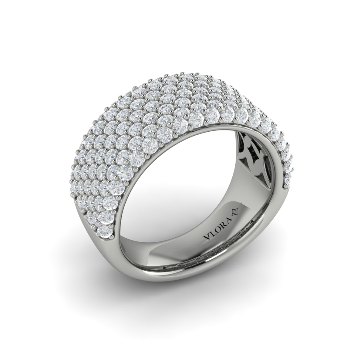 Diamond Multi-Row Statement Ring