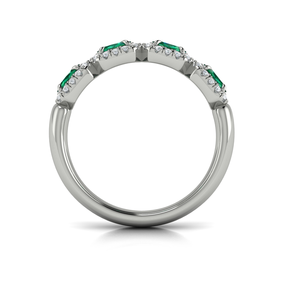 Diamond and Emerald Statement Ring