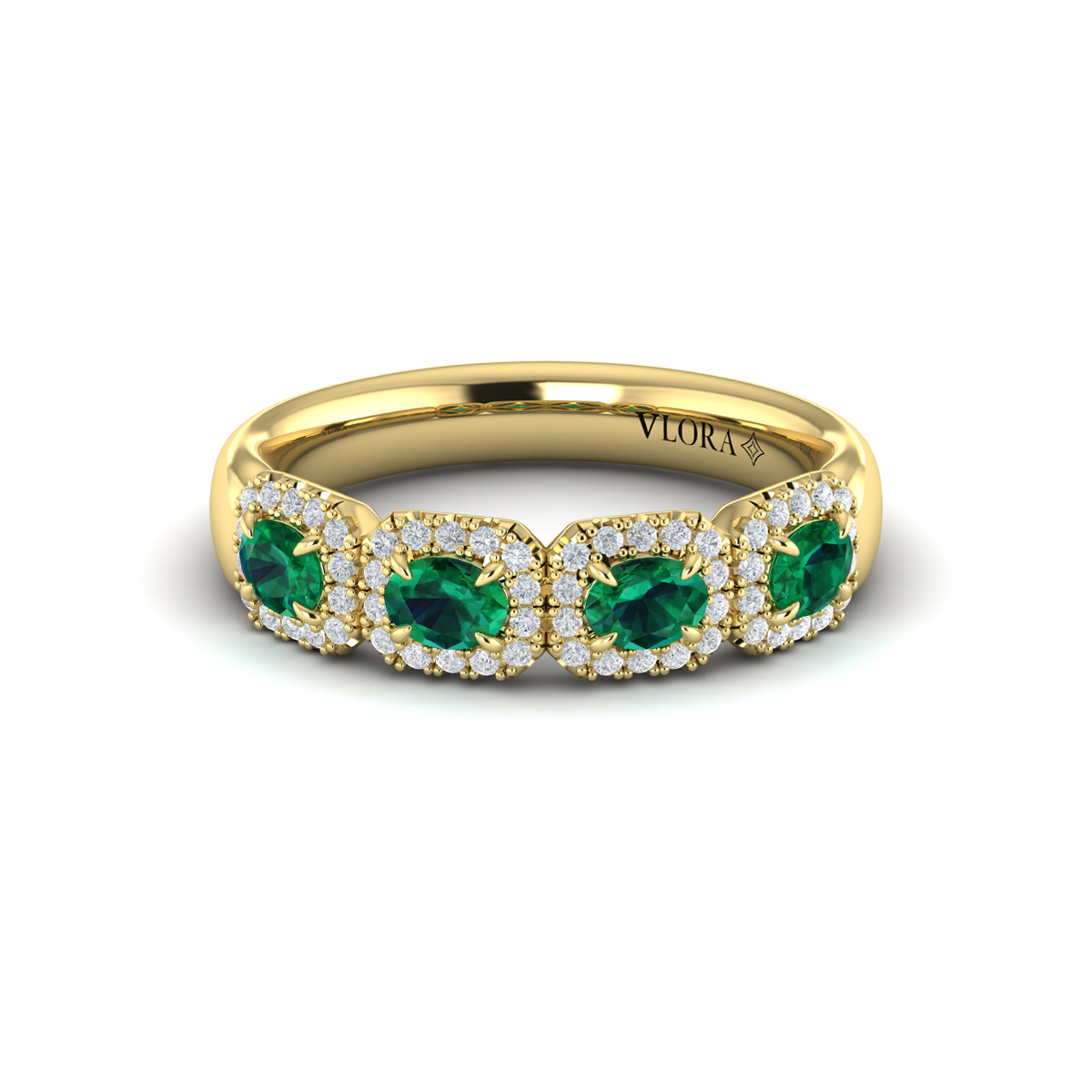 Diamond and Emerald Statement Ring