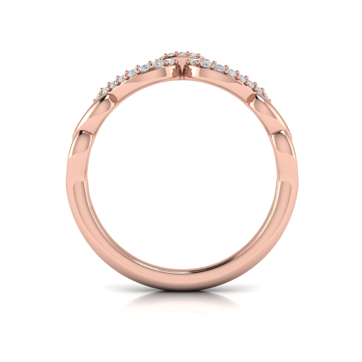 Diamond Double Open Tear Drop Link Bracelet