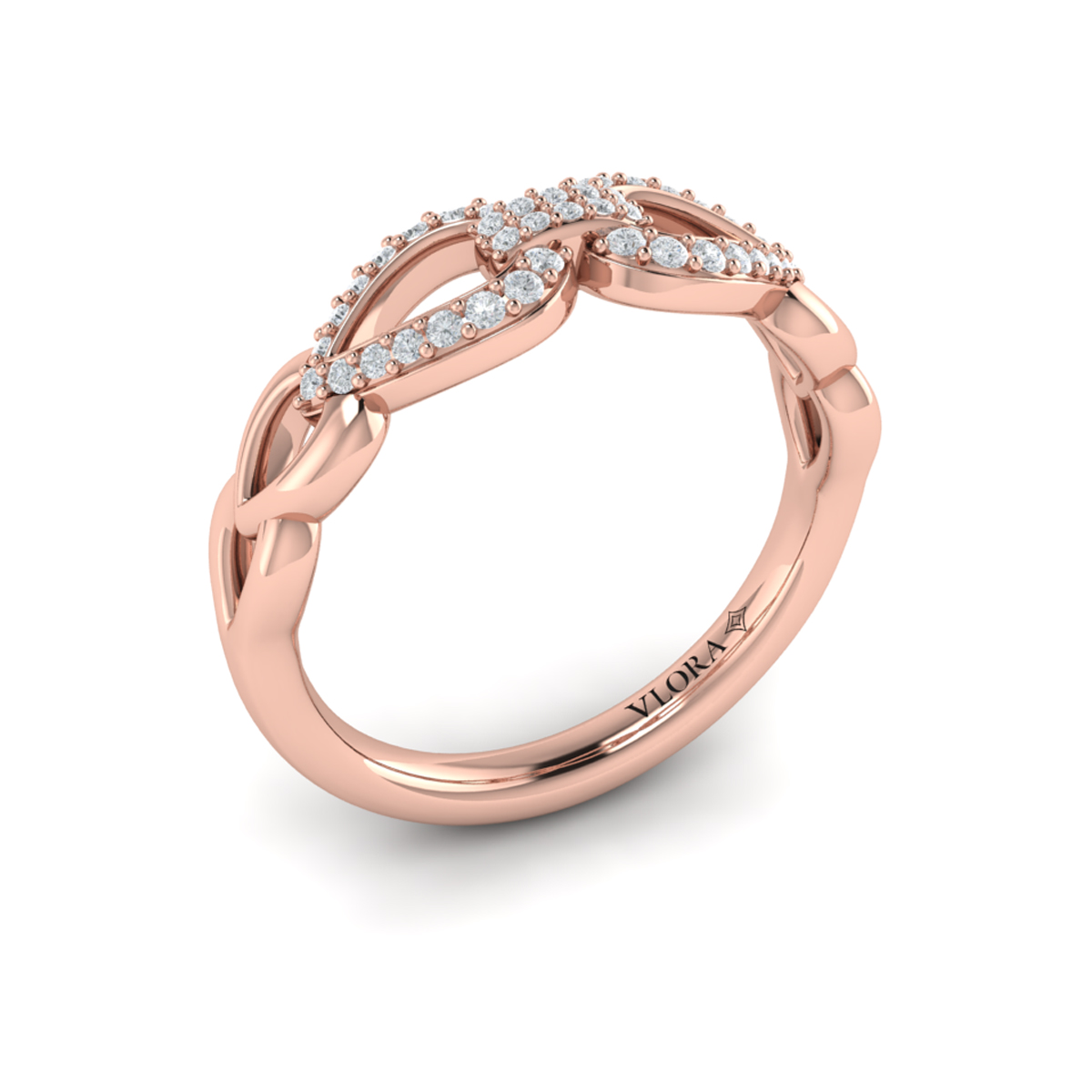 Diamond Double Open Tear Drop Link Bracelet