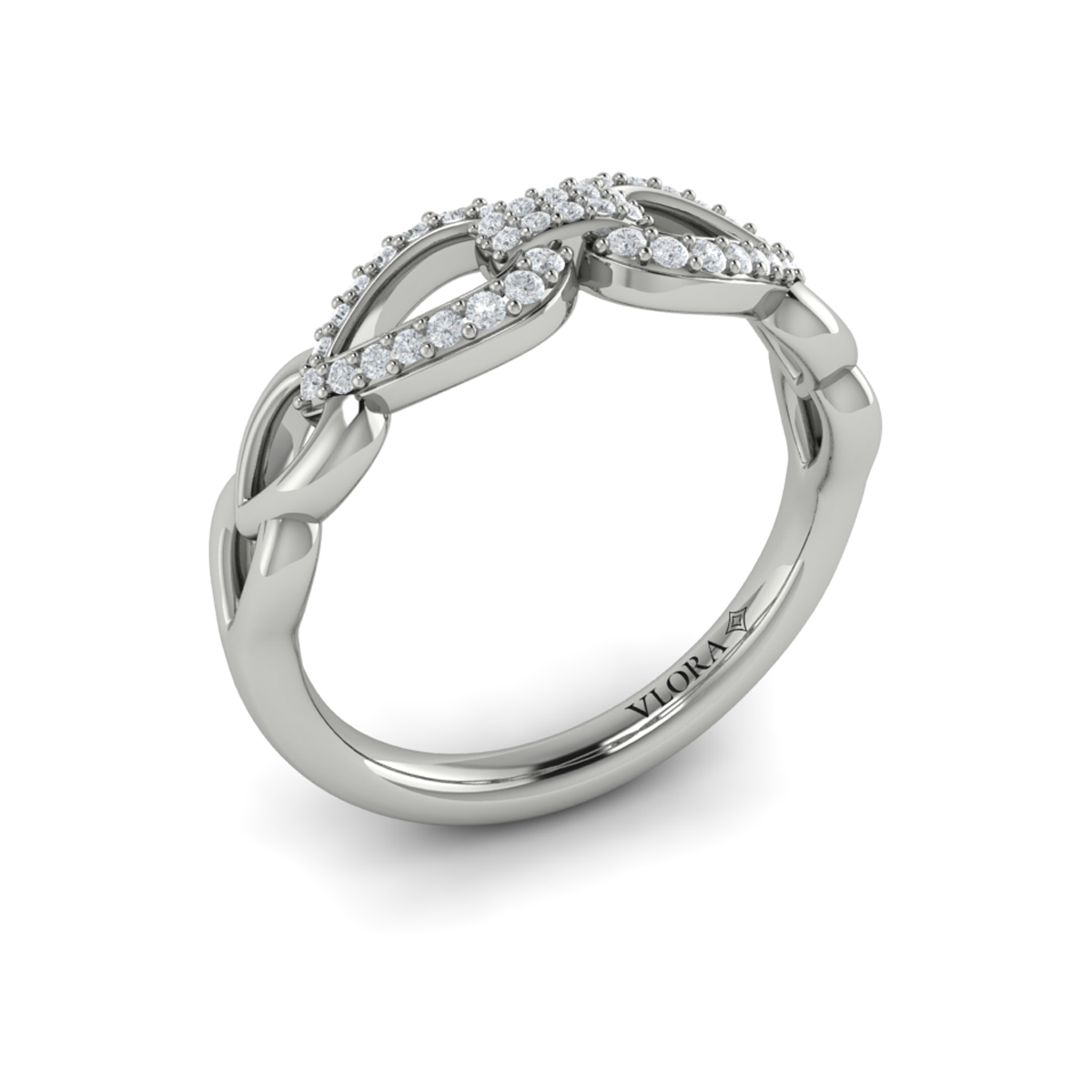 Diamond Double Open Tear Drop Link Bracelet