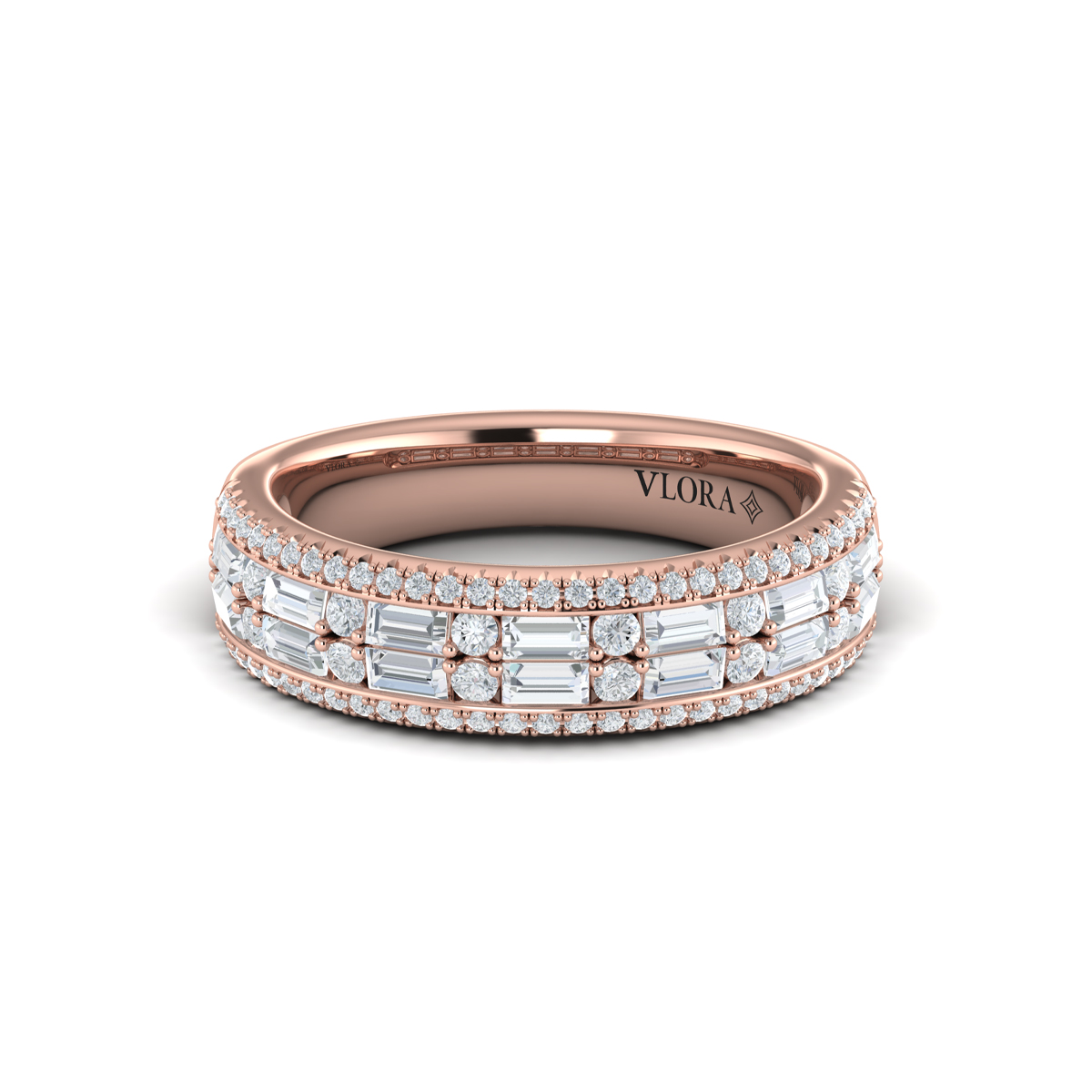 Multi Diamond Baguette and Round Diamond Ring