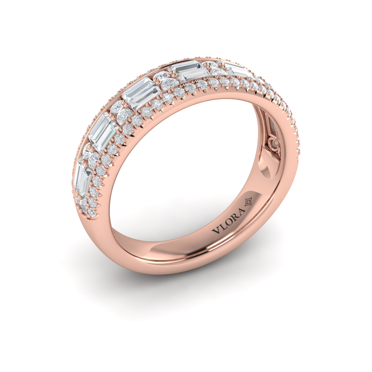 Multi Diamond Baguette and Round Diamond Ring