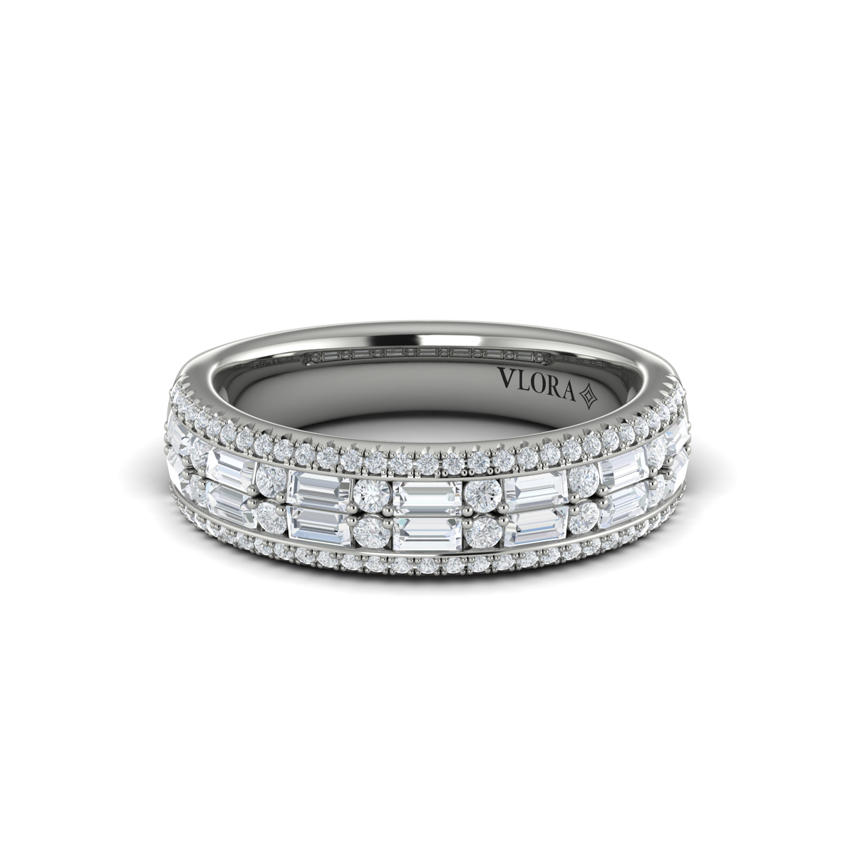 Multi Diamond Baguette and Round Diamond Ring