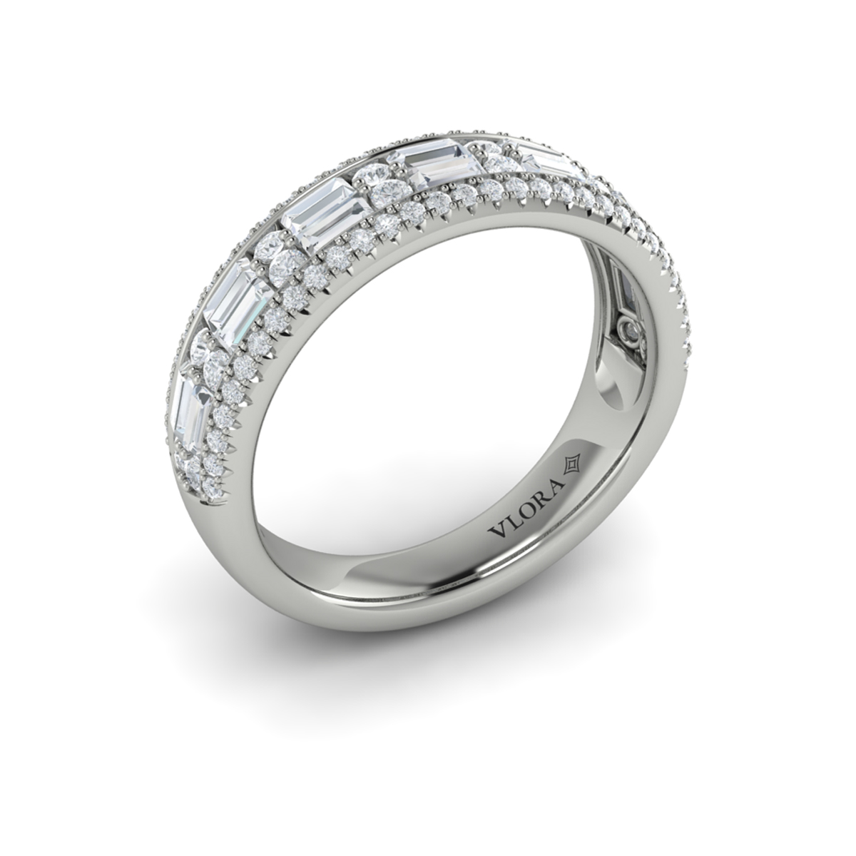 Multi Diamond Baguette and Round Diamond Ring