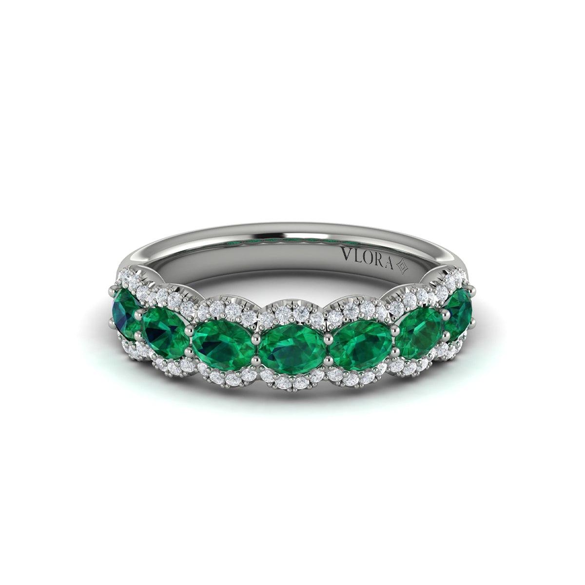 Diamond and Emerald Statement Ring