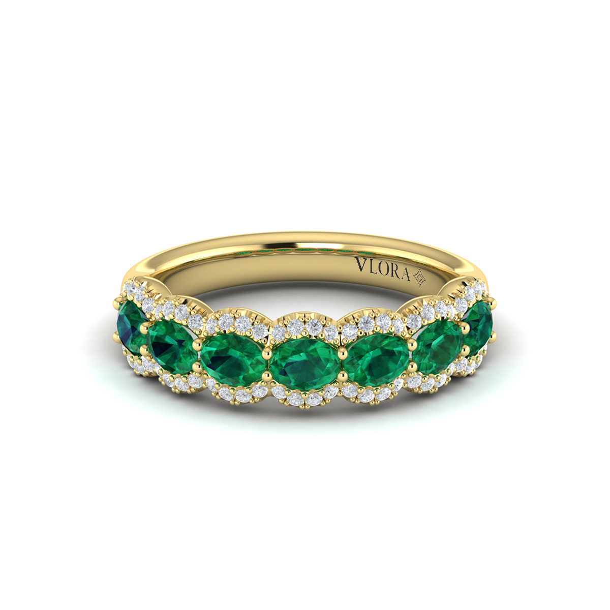 Diamond and Emerald Statement Ring