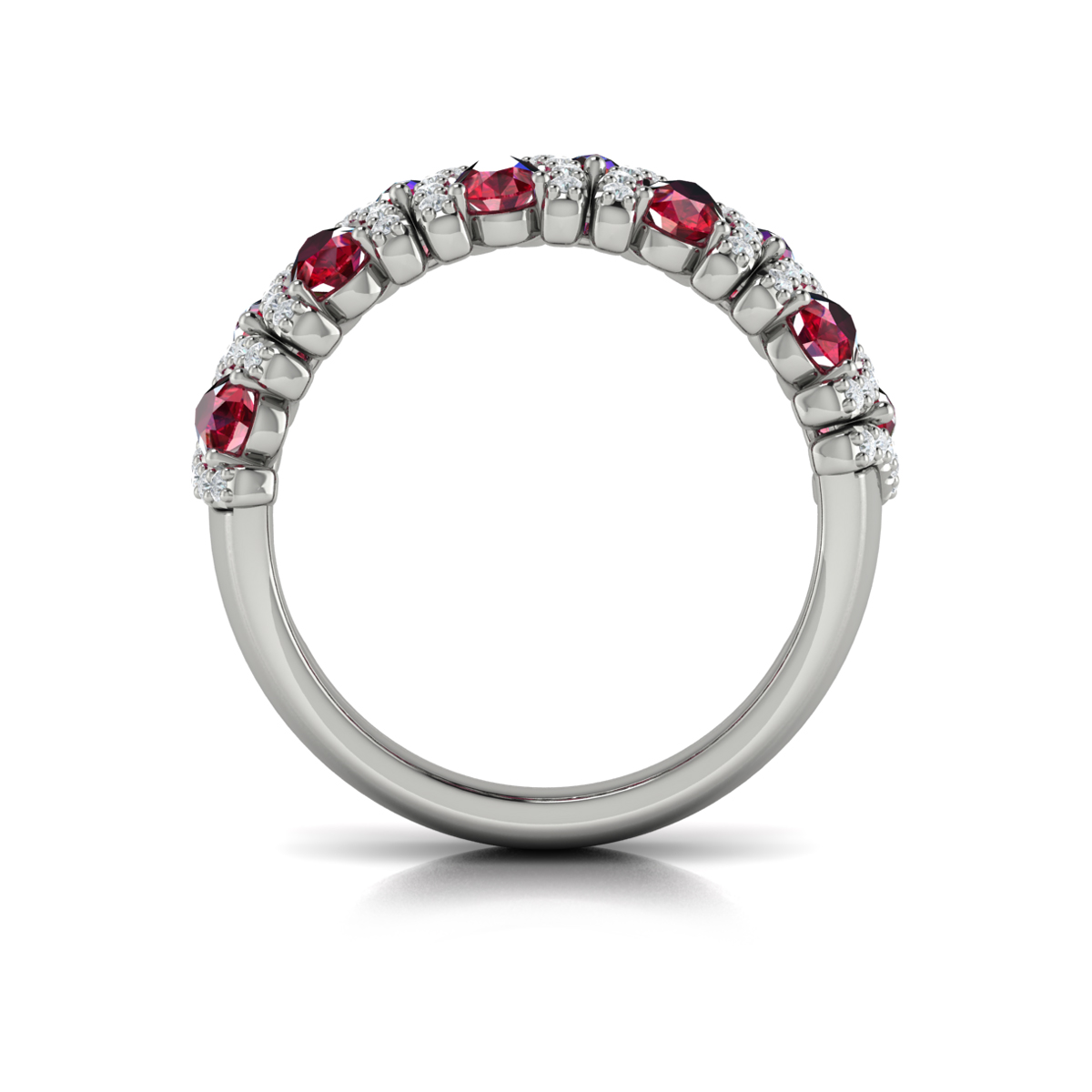 Multi Diamond and Ruby Statement Ring
