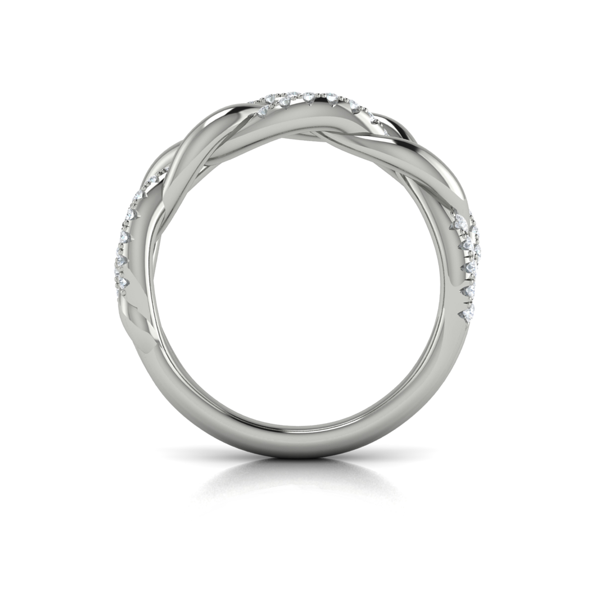 Alternating Diamond Twist Ring