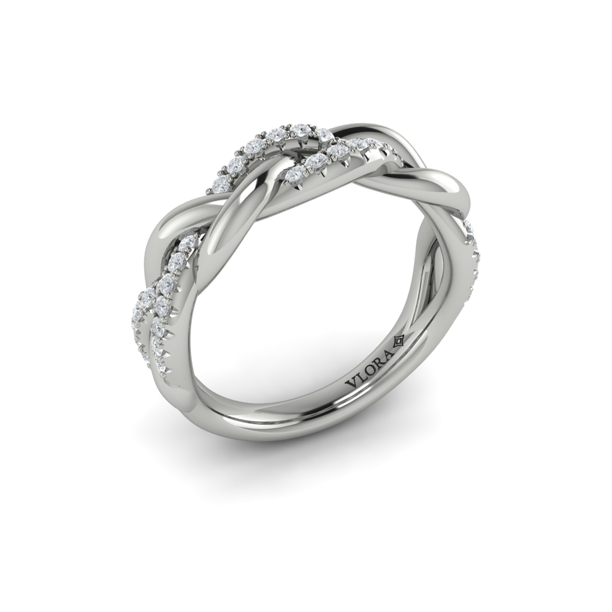 Alternating Diamond Twist Ring