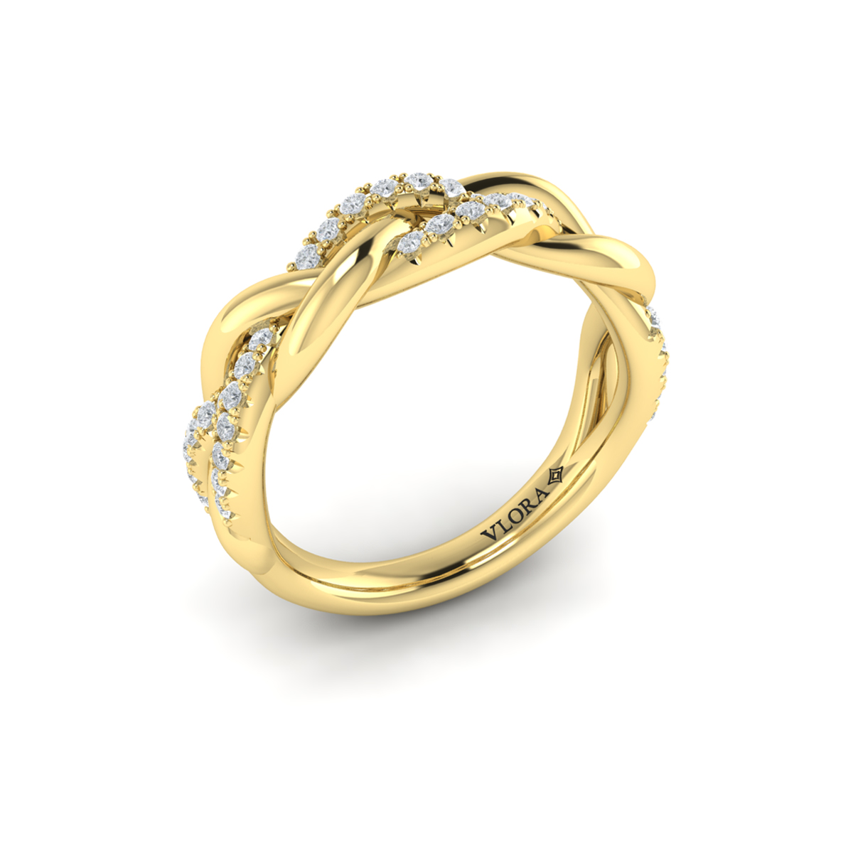 Alternating Diamond Twist Ring