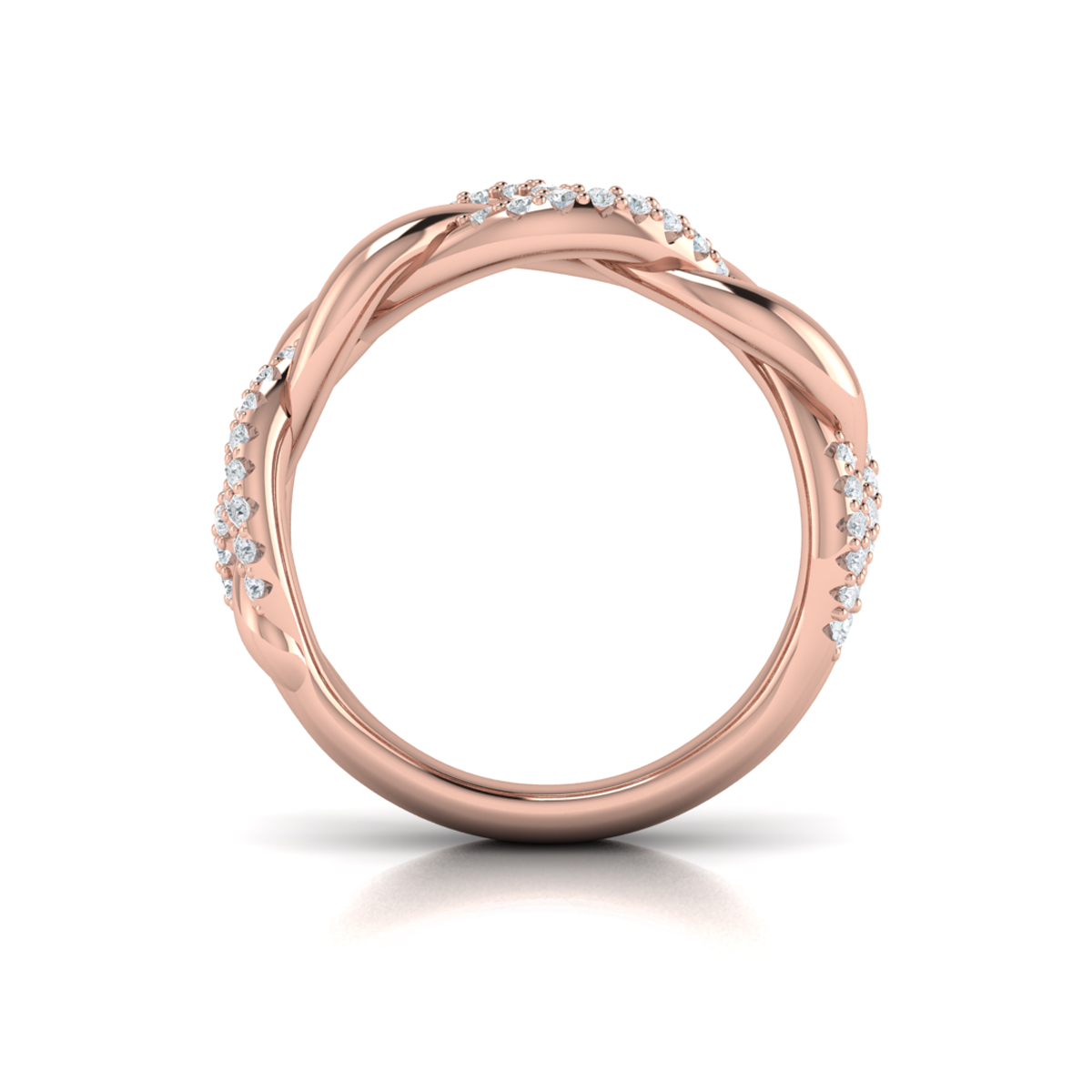 Alternating Diamond Twist Ring