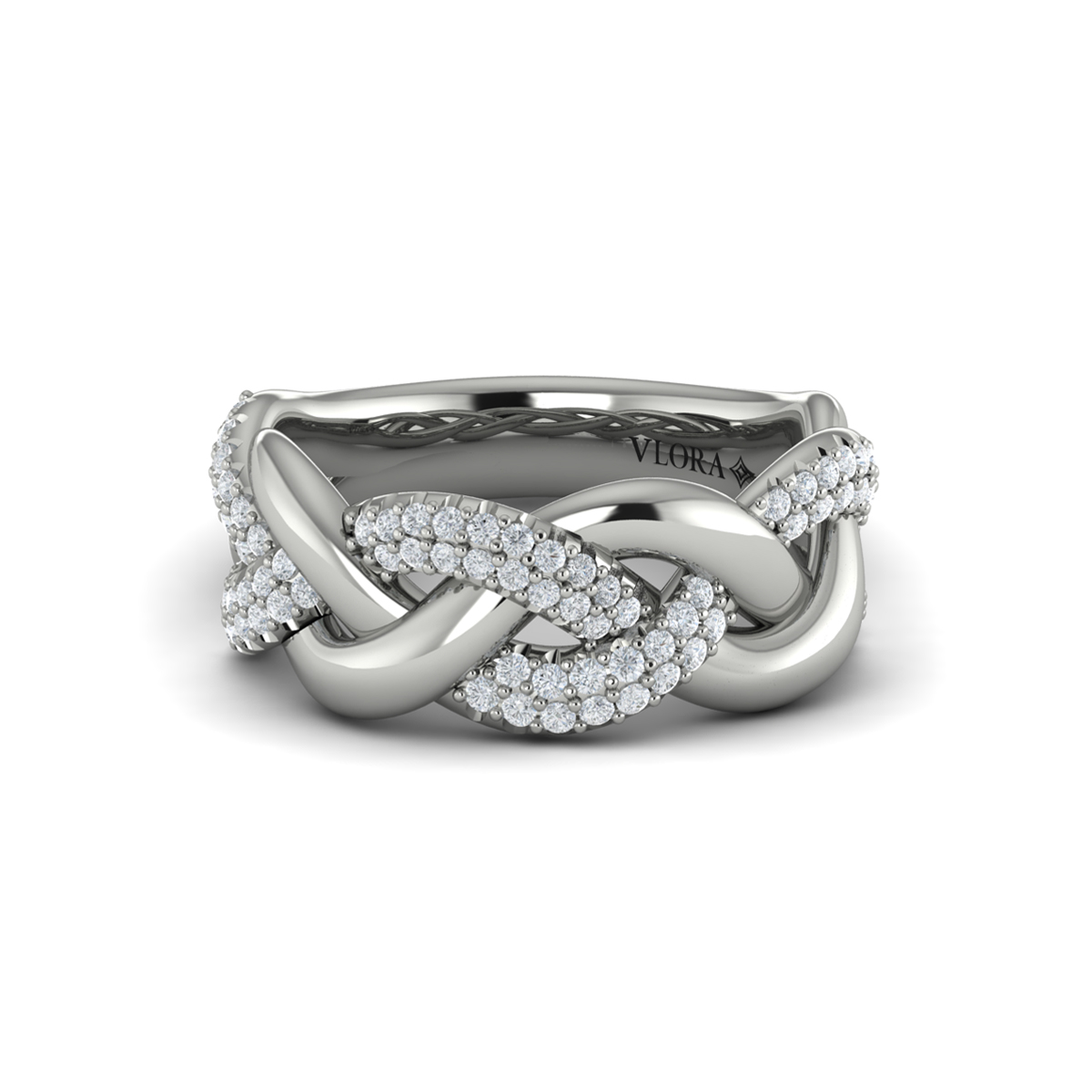 Alternating Diamond Twist Ring