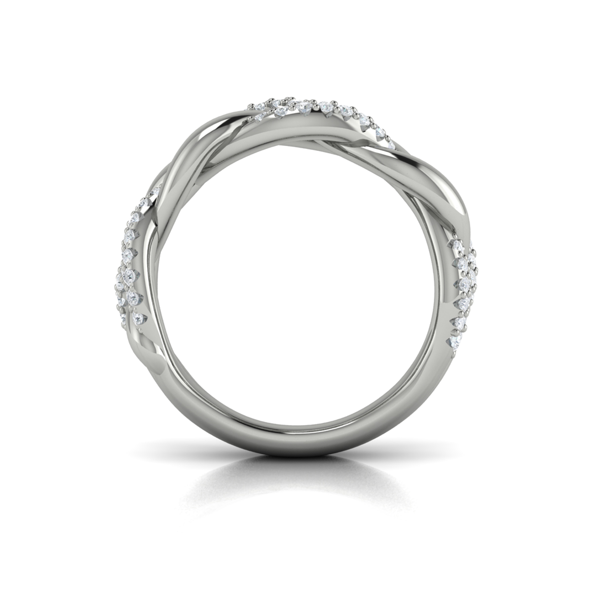 Alternating Diamond Twist Ring