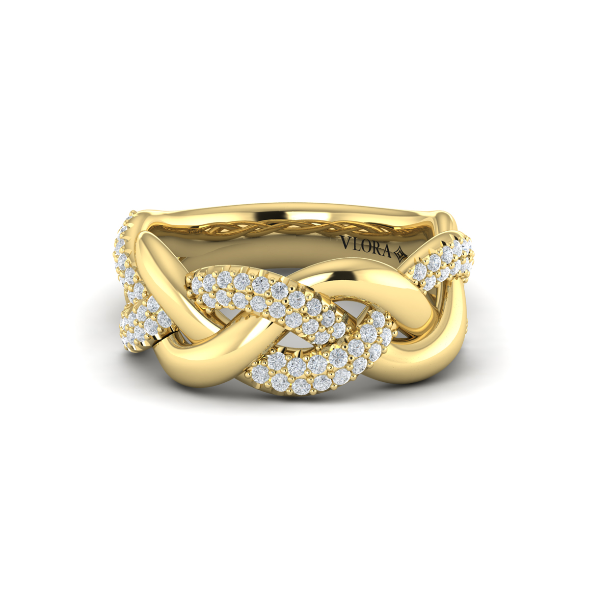 Alternating Diamond Twist Ring