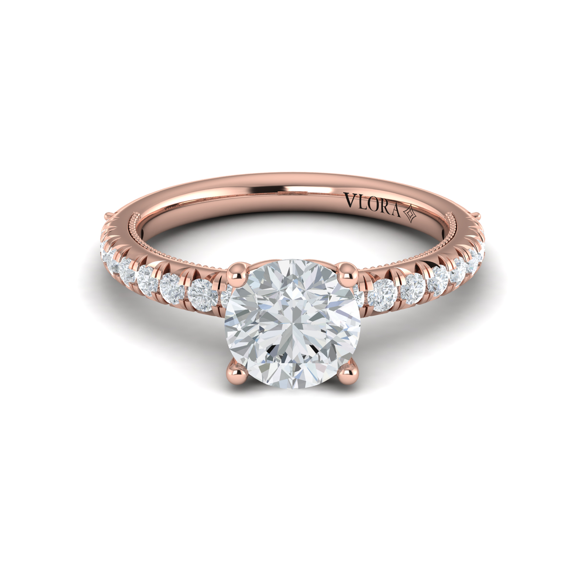 Classic French Pave Engagement Ring