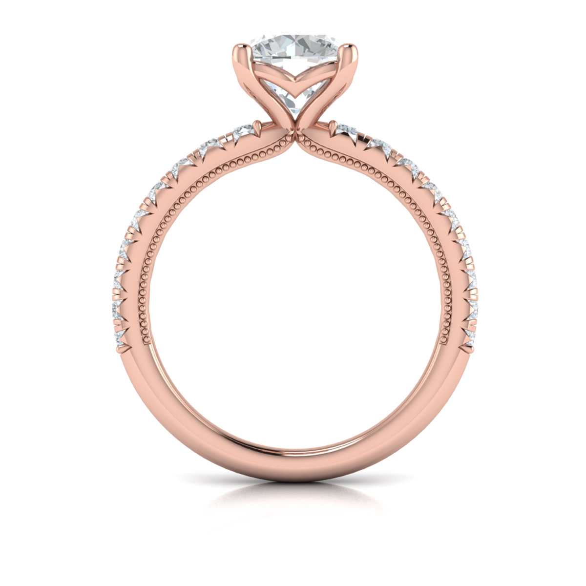 Classic French Pave Engagement Ring