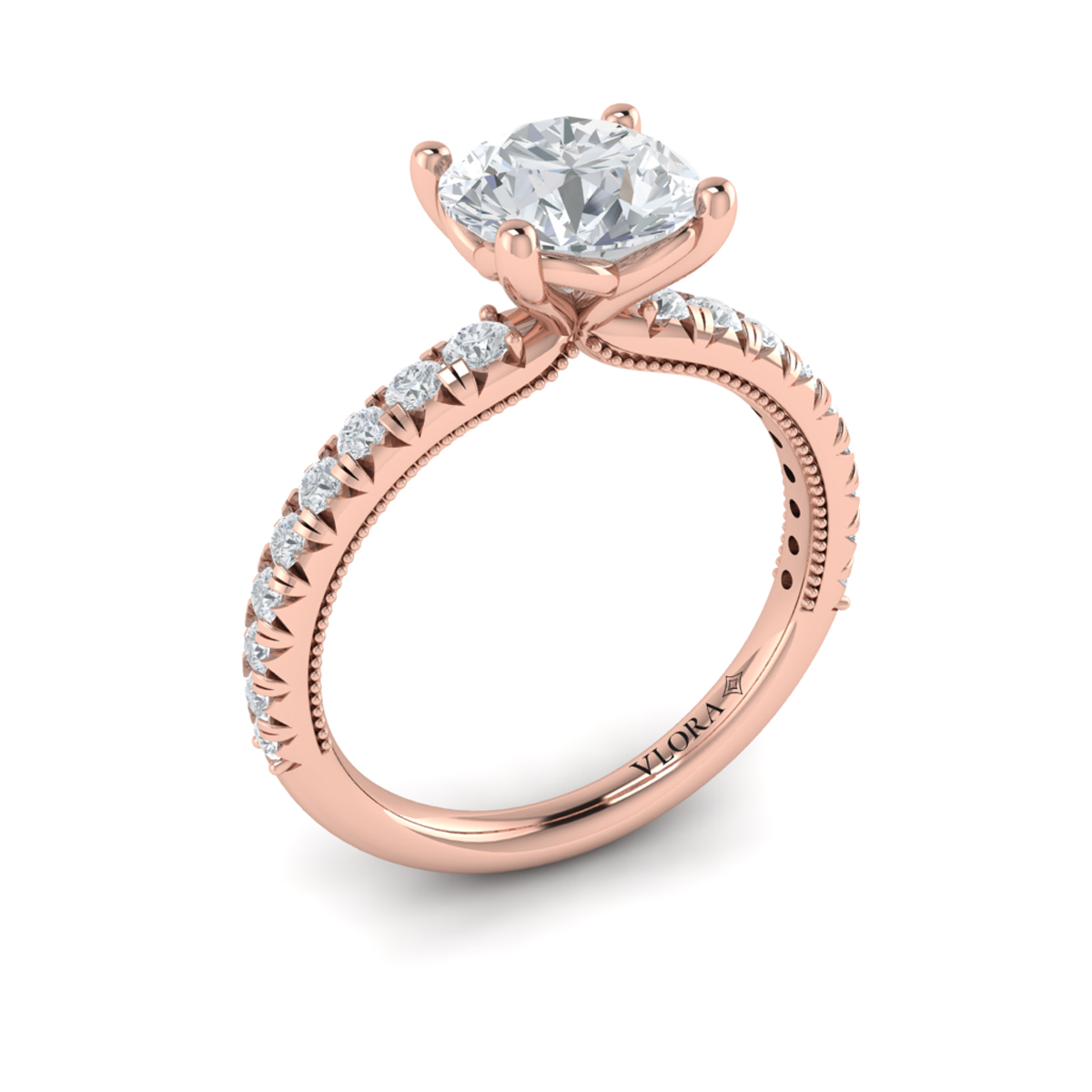 Classic French Pave Engagement Ring