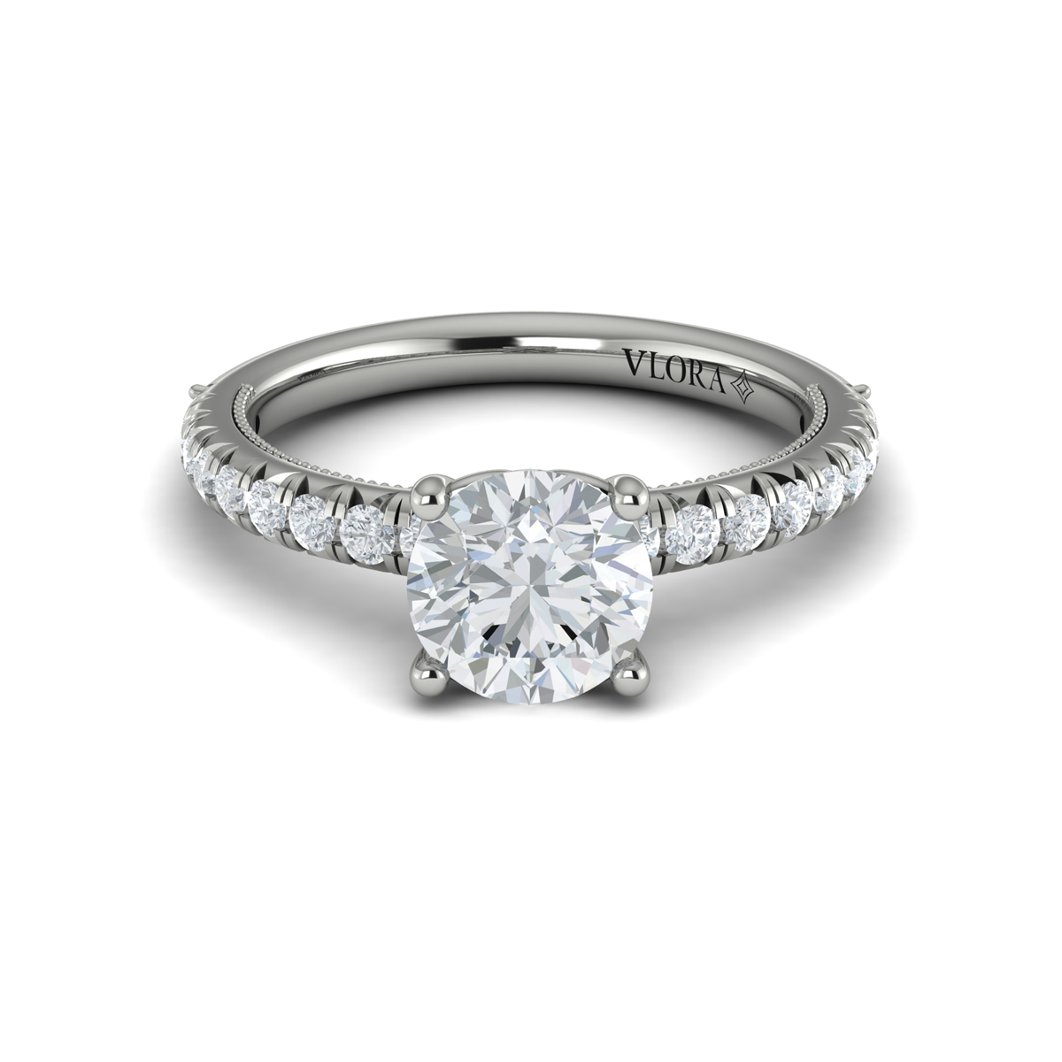 Classic French Pave Engagement Ring