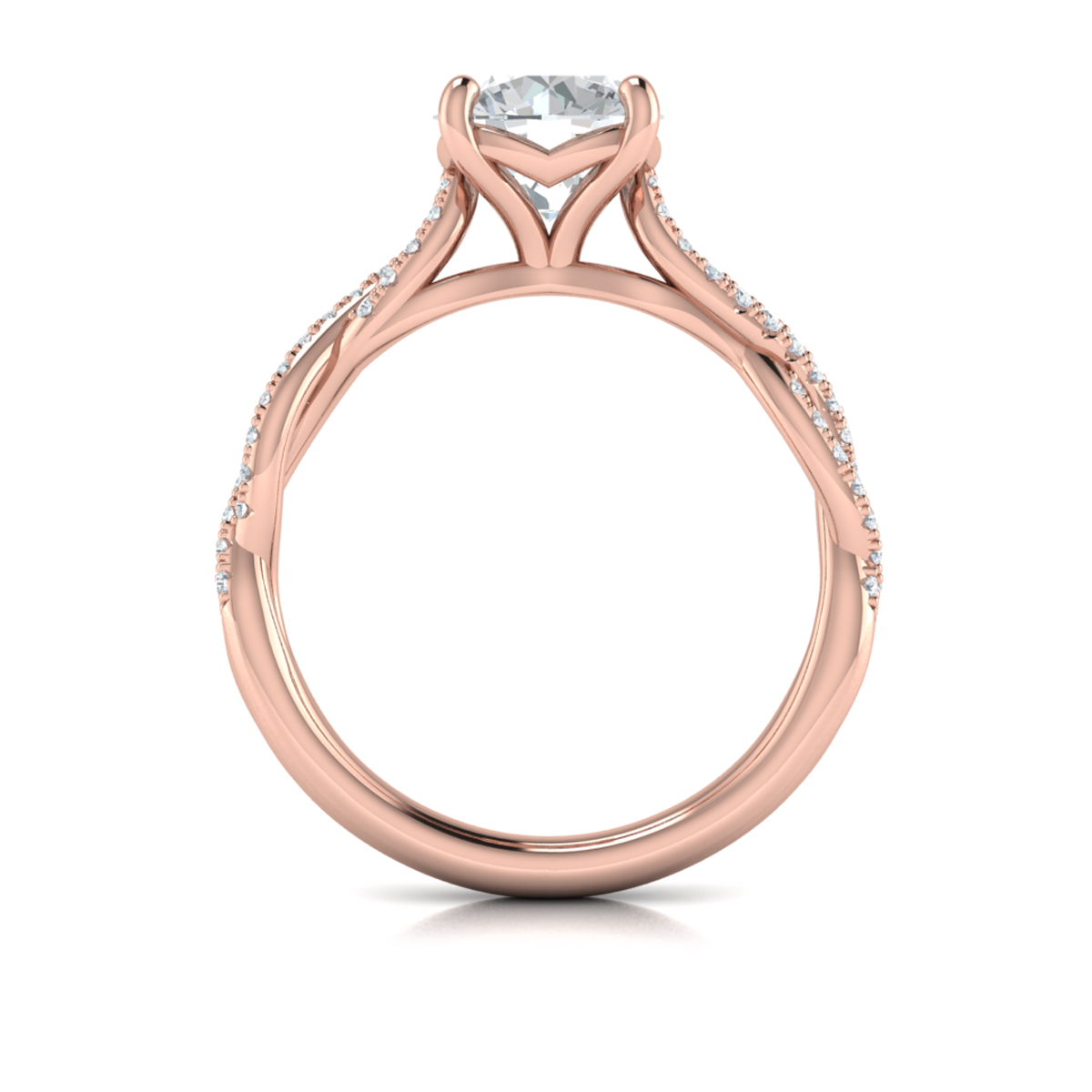 Woven Strands Engagement Ring