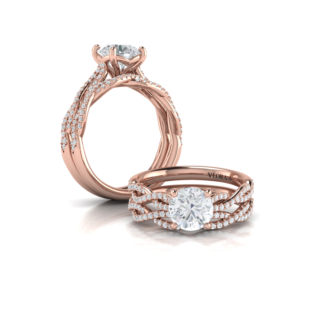 Woven Strands Engagement Ring