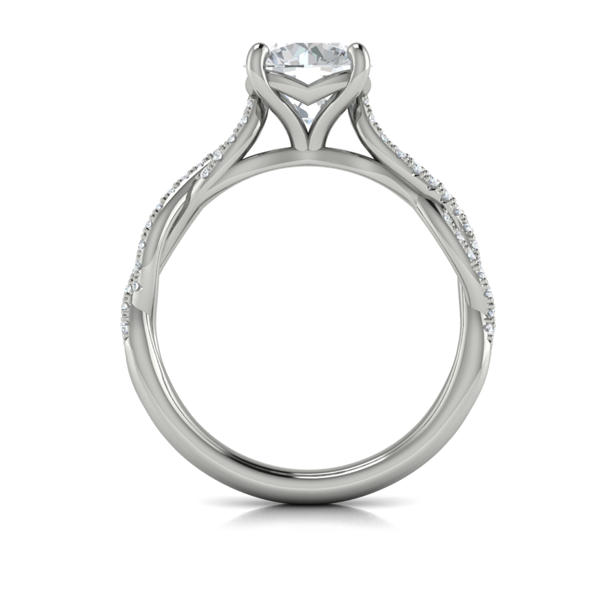Woven Strands Engagement Ring
