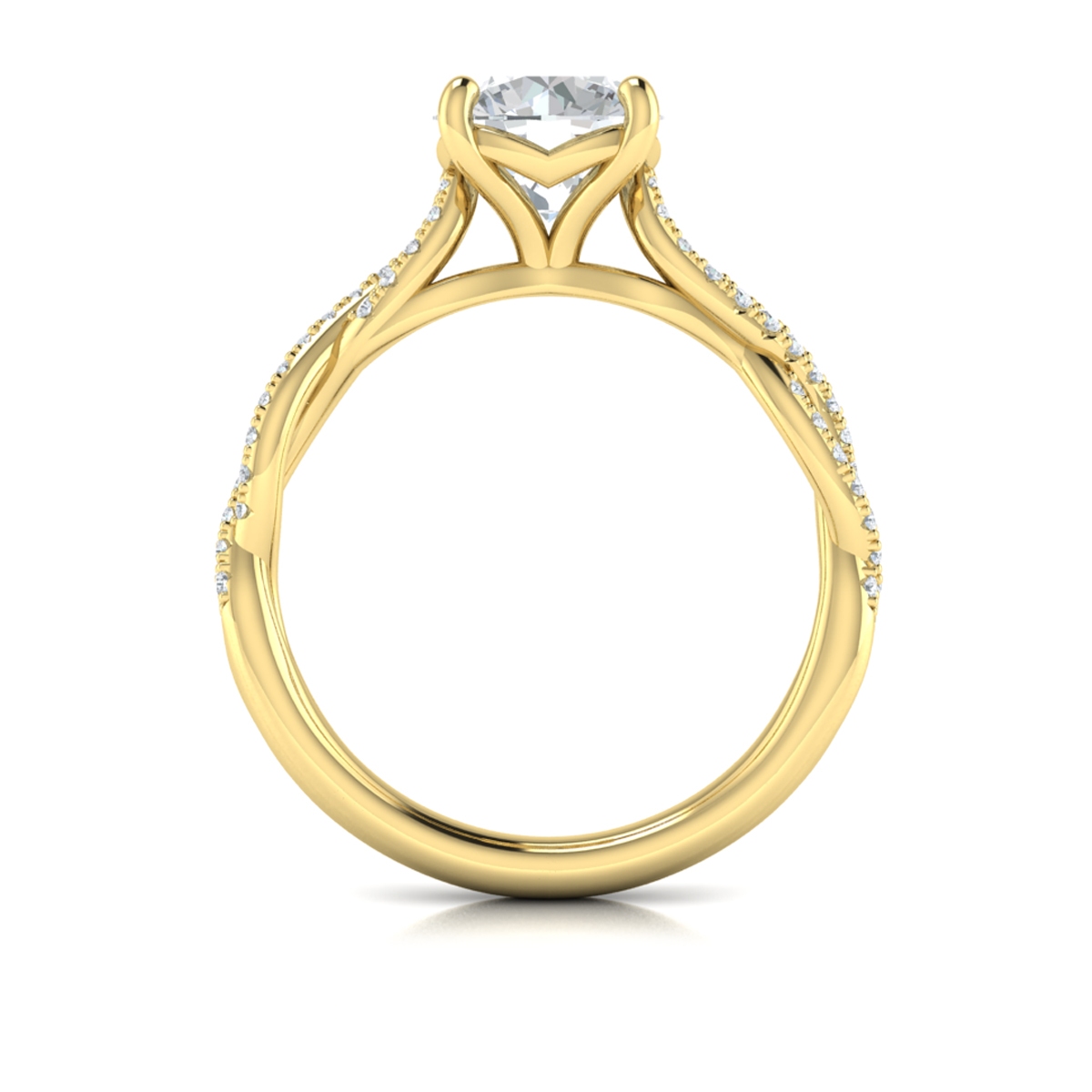 Woven Strands Engagement Ring