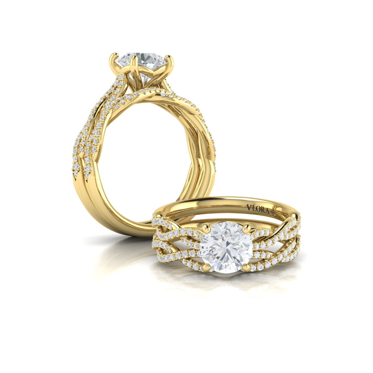 Woven Strands Engagement Ring