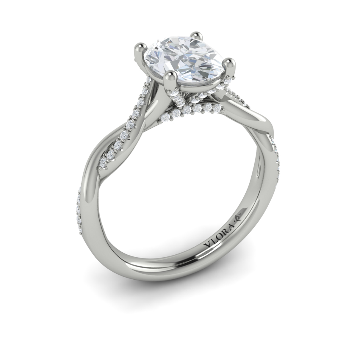 Harmony Oval Diamond Engagement Ring
