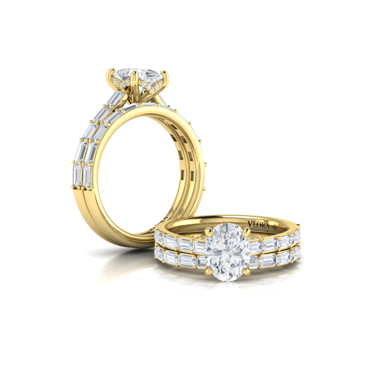 Serenity Oval Hidden Halo Engagement Ring