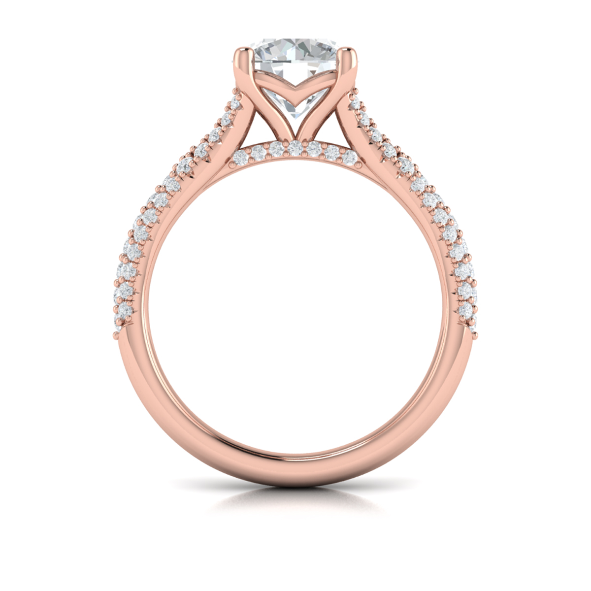 Splendid Cathedral Split Shank Engagement Ring
