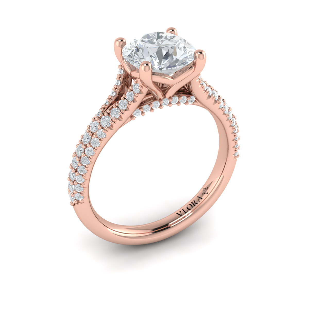 Splendid Cathedral Split Shank Engagement Ring