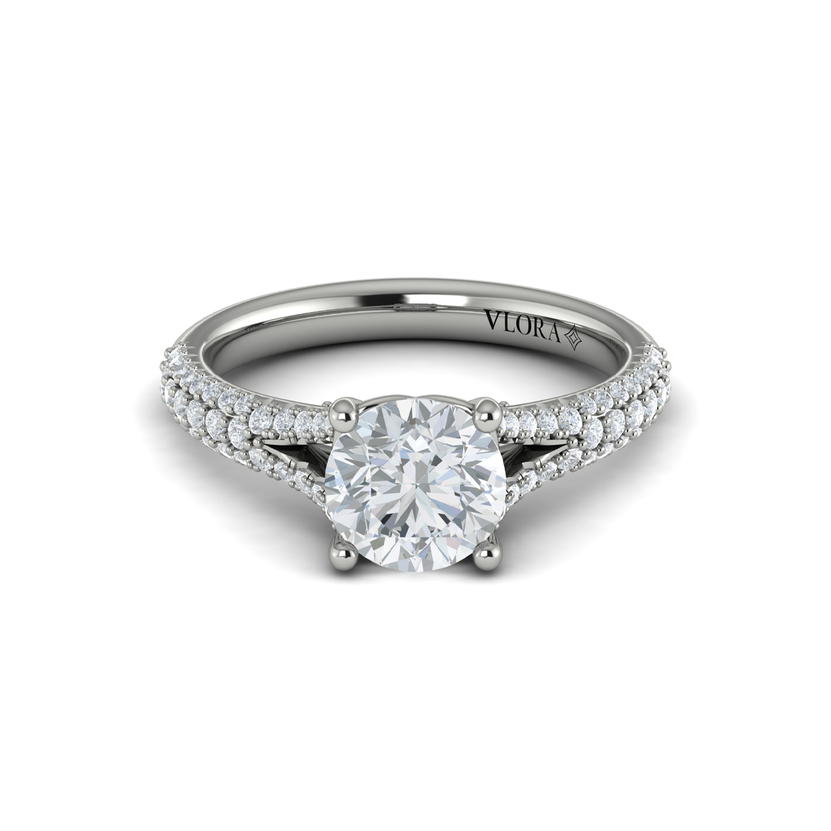 Splendid Cathedral Split Shank Engagement Ring