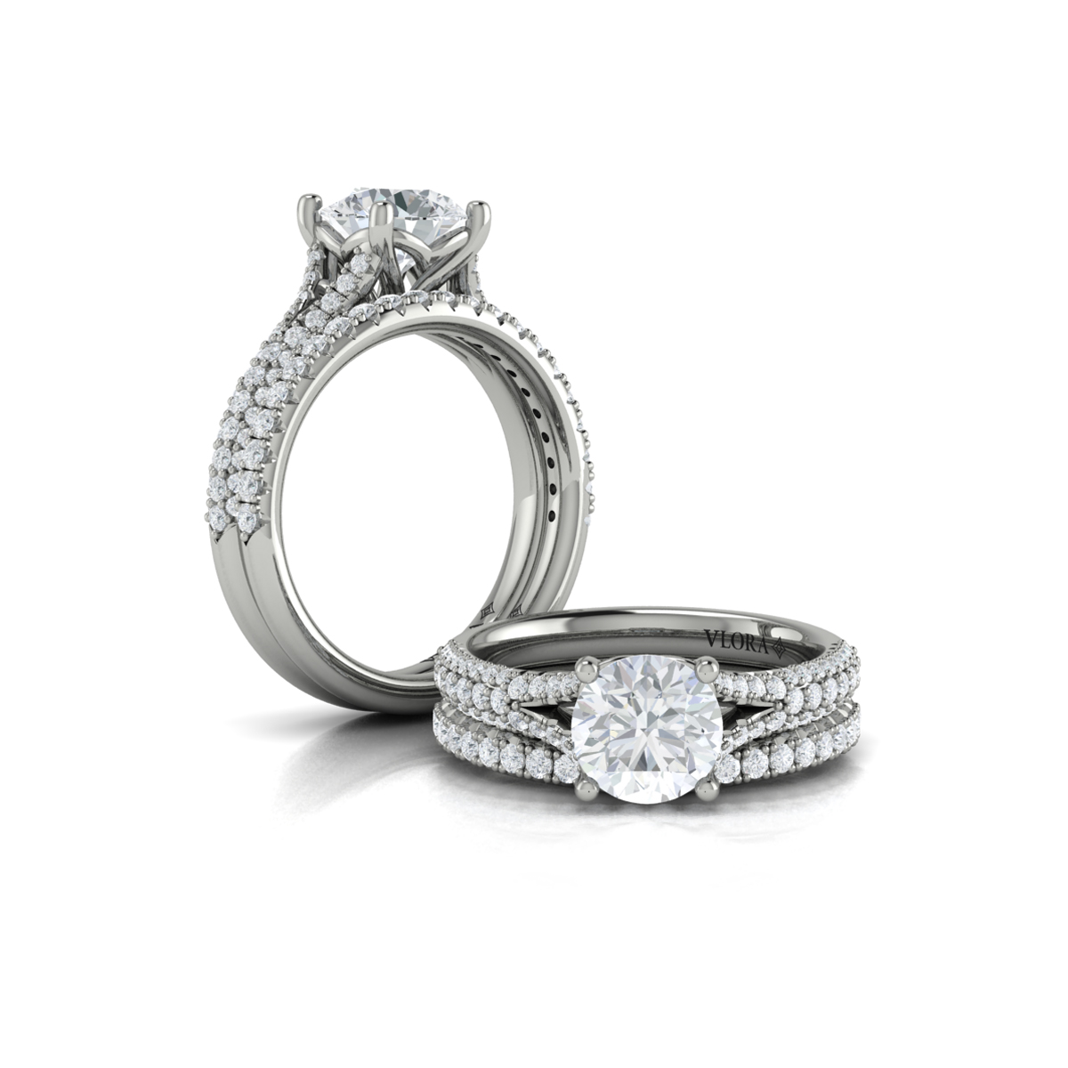Splendid Cathedral Split Shank Engagement Ring
