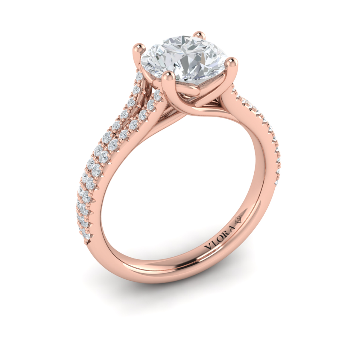 Splendid Cathedral Split Shank Engagement Ring