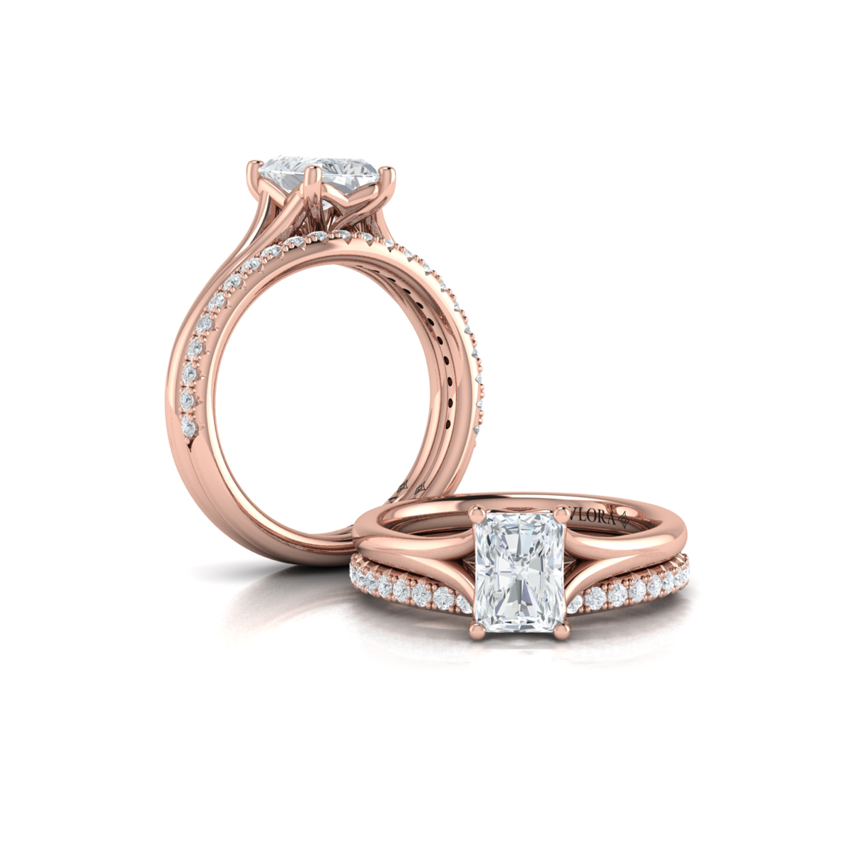 Solitaire Emerald Cut Engagement Ring