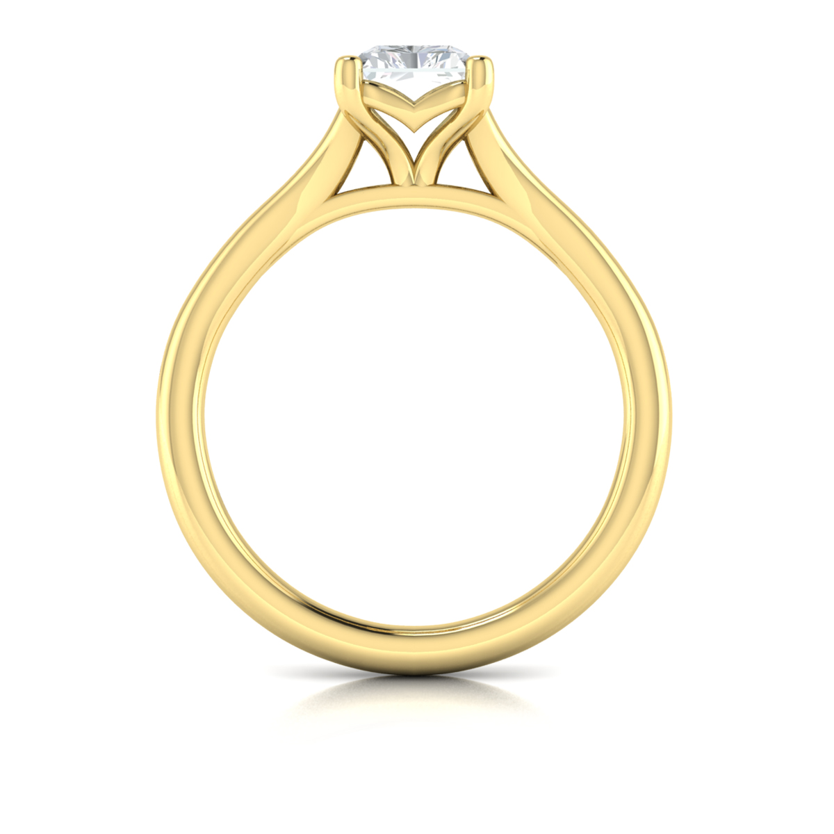 Solitaire Emerald Cut Engagement Ring