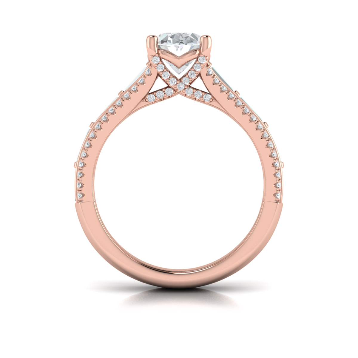 Intricate Oval Engagement Ring