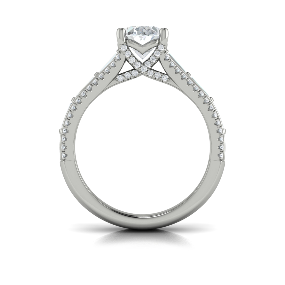 Intricate Oval Engagement Ring
