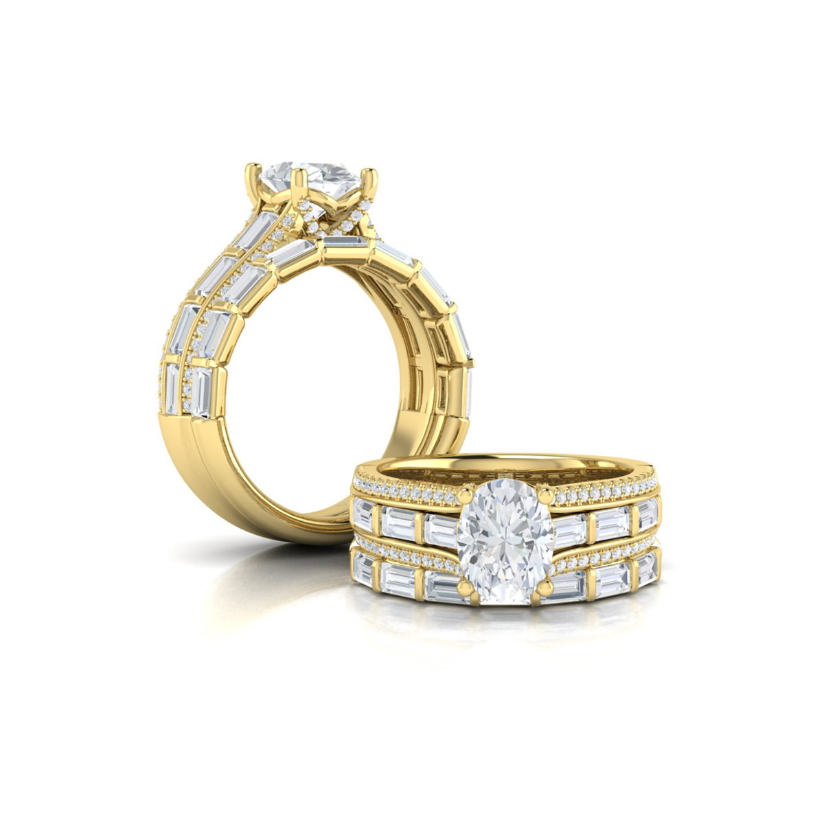 Intricate Oval Engagement Ring