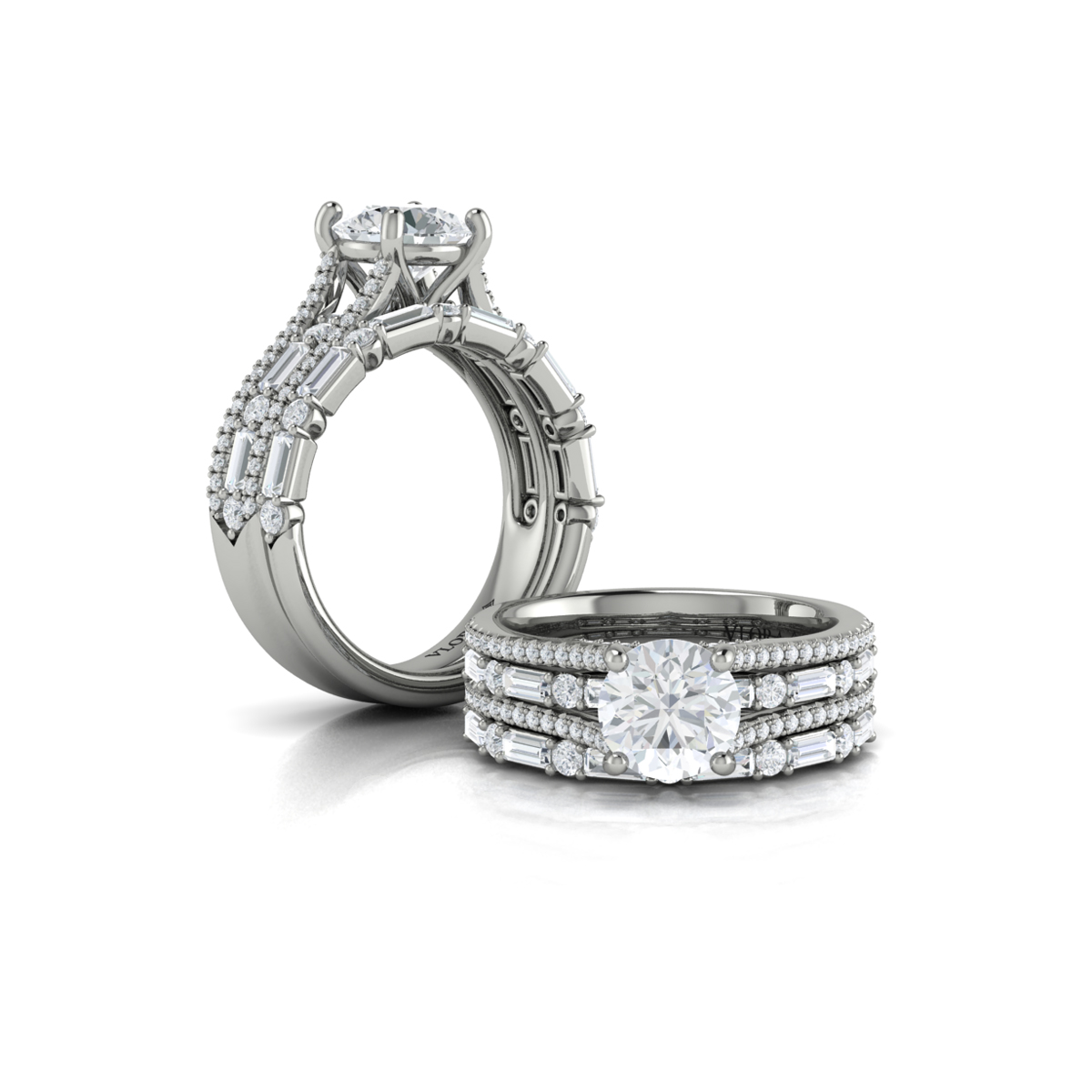 Crowned Engagement Ring